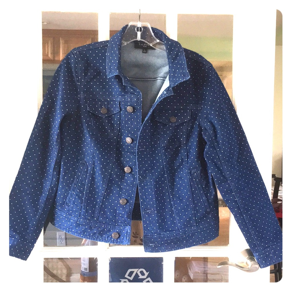 Talbots Tiny Polka Dots Jean Jacket - image 1